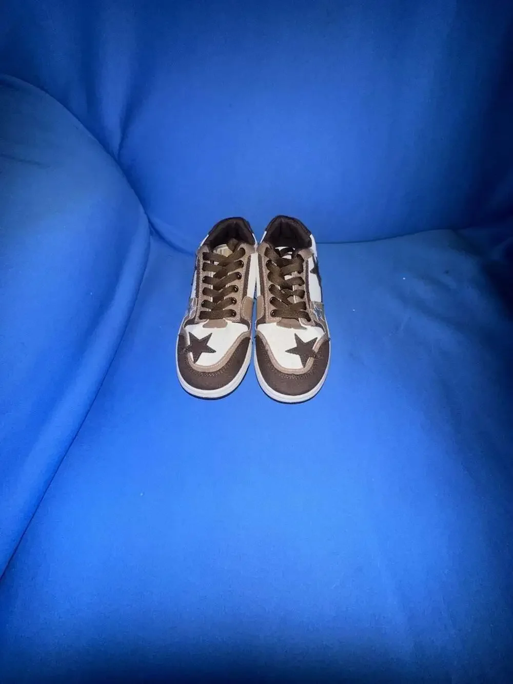 Women's Star Patchwork Lace-Up Casual Skate Sneakers